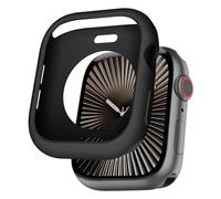 BOTOMALL Compatible with Apple Watch Case 40mm Series 6 5 4 SE Soft Flexible TPU Thin Lightweight Protective Bumper for iWatch [No Screen] - Black