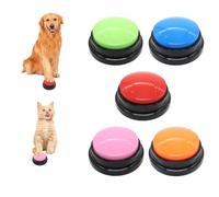 Botones Para Perros Hablar, Dog Sound Board, Talking Dog Buttons, 30s Voice Recordable Dogs Training Buttons, Speaking Button Starter Set for Cats & Dogs Home Office Communication Game(5Colors-A)