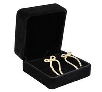 Bototack Velvet Earring Gift Boxes Green Earring Organiser Box Small Stud Storage Case Necklace Pendant Jewelry Display Box for Birthday Christmas Anniversary Mothers Day (Black)