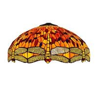 BOTOWI Large Tiffany Lamp Shade Replacement 20-Inch Stained Glass Lampshades, Elegant Flower Design Only for Table Lamp Floor Lamps Pendant Light,Dragonfly