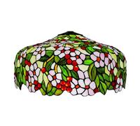 BOTOWI Large Tiffany Lamp Shade Replacement 20-Inch Stained Glass Lampshades, Elegant Flower Design Only for Table Lamp Floor Lamps Pendant Light,Flower