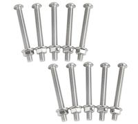 BOTOWI Pool Ladder Step & Hardware Replacement - One Size Bolt Repair Kit, Stainless Steel 10 Packs Swimming Pools Ladder Bolts and Nuts