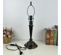 BOTOWI Table Lamp Base Replacement, Vintage Resin Desk Light Base Only, 22" High Suitable for 12 Inch Tiffany Style Stained Glass Lampshades