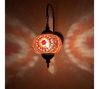 BOTOWI Turkish Outdoor Waterproof Wall Lights Moroccan Mosaic Sconce Wall Lamp Fixture Vintage Bohemia Outside Lights for Outdoor Balcony Aisle Hallway Courtyards,E14,110-240V, 7 Inches,C