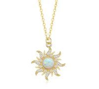 Botrinal Rapunzel Sun Necklace Tangled White Opal Sun Necklace Princess Cosplay Jewelry Birthday Party Necklace Halloween Dress up Gifts RASUNNKWH