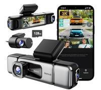 BOTSLAB 3K 4 Channel Dash Cam, 3K/4K Front and 1080p*3 Car Camera Left Right Inside, 560° Dash Cam for Car, Built-in 5.8GHz WiFi and GPS, Voice Control, Included 128GB SD Card