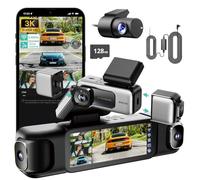 BOTSLAB 3K 4 Channel Dash Cam, 3K/4K Front and 3 * 1080p Car Camera Left Right Rear with 560° Wide Angle, 24/7 Parking Mode, Built-in 5.8GHz WiFi and GPS, Included 128GB SD Card and Hardwire Kit