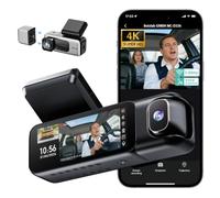 BOTSLAB 4K Dash Cam Front and Inside, 3.18" IPS Display,App & Voice Control
