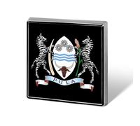 Botswana Coat of Arms Custom Lapel Pins Square Brooch Tie Suit Dress Accessories for Men Women Wedding Birthday
