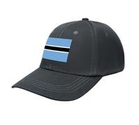 Botswana Flag Baseball Hat,Classic 6 Panel Adjustable Fashion Cap for Women Men,Running Workouts and Outdoor Dark Gray
