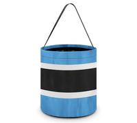 Botswana Flag Halloween Reusable Easter Goodie Tote Bags with Handles for Trick Or Treating Bucket