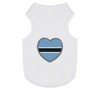 'Botswana Flag Heart' Pet Dog/Cat T-Shirt (PT00110267)