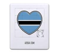 'Botswana Flag Heart' Sliding Puzzle (PZ00024974)