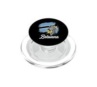 Botswana Flag Zebra African Wildlife Safari Design PopSockets PopGrip for MagSafe