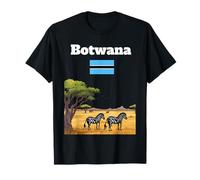 Botswana Trip Travel Souvenir Safari Lover Botswana Flag T-Shirt