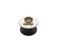 Botswanan Flag Lion Heart Heritage Outfit for Botswana PopSockets Adhesive PopGrip