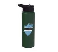 Botswanan Pride Botswana Flag Botswanan Roots Heart Stainless Steel Insulated Water Bottle