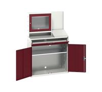 Bott 16928022.24 Verso Computer Cupboard 1050 X 550 X 1650Mm Crimson Red