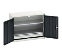 Bott 16929103.19 Verso Economy Wall Cupboard 2 Shelf + 1 Drawer 800mm Anthracite Grey