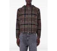 BOTT checked zip-up hoodie - Brown S-M-L-XL
