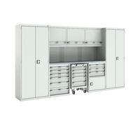 Bott Cubio Modular Workshop with 8 Units - Light Grey