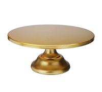 Bottam 12 Inch Iron Round Cake Stand Cake Plate Pedestal Dessert Holder Wedding Birthday Party-Gold