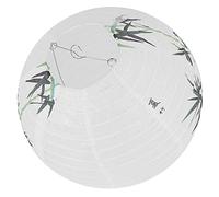 Bottam 30cm Lampshade Paper Oriental Style Light Decoration Chinese, Bamboo, White&green