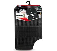 Bottari 14042 14042 Heavy Duty Luxury Universal Rubber Car Mat Set - 4 Pieces, Black