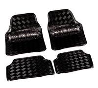 Bottari 14110 14110 Metallic Universal Rubber Backed Car Mat Set - 4 Pieces, Black