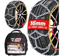 Bottari 68006 "Master" Heavy Duty 16mm Snow Chains for 4x4 MPV's and Van, TUV and ONORM approved, size 245