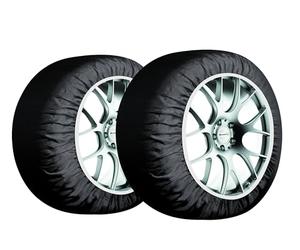 Bottari Arctic Socks Approved SnowSocks, 2 Socks, Size L, Black, Textile Snow Chains for R14 - R20 (Detailed Tire Measurements Inside)