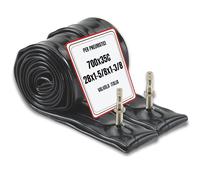 Bottari Set of 2 Bicycle Inner Tubes 700 x 35C (28x1-5/8x1-3/8) - 28 Inch - Valve Italy 40 mm - Compatible Men's Bike, City Bike and Trekking - High Resistance