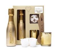 Bottega Gold Prosecco Gift Set - Bottega Gold DOC 200ml, Scented Candle & Luxury Bath Roses, Pamper Gifts For Women - Alcohol Gift Sets for Ladies, New Mum Gifts, Presents, Birthday, Christmas