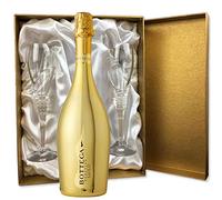 Bottega Gold Prosecco in Gold Presentation Set With Flutes 75cl 11.5% abv