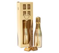 Bottega Prosecco Gift Set - 1x Bottega Gold DOC 200ml, 4x Godiva Belgium Mini Milk Chocolates - Luxury Sparkling Prosecco Gifts for Women, Mum Gifts - Chocolate and Wine Gifts For Women, Birthday