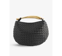 Bottega Veneta Black-m Brass Sardine Intrecciato Leather Top-handle Bag 20x33x4cm