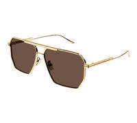Bottega Veneta BV1012S 003 Man Sunglasses Metal Gold Brown Pilot Normal