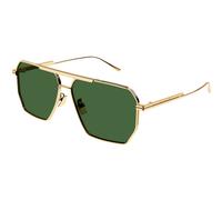 Bottega Veneta BV1012S 004 Man Sunglasses Metal Gold Green Pilot Normal