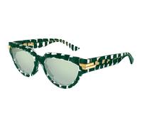 Bottega Veneta BV1035S 008 Woman Sunglasses Acetate Green Green Cat Eye