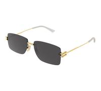 Bottega Veneta BV1126S 002 Man Sunglasses Metal Gold Grey Squared Normal