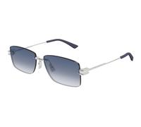 Bottega Veneta BV1126S 005 Man Sunglasses Metal Silver Blue Squared
