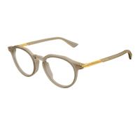 Bottega Veneta BV1263O 006 Man Optical frames Acetate Brown Transparent Round