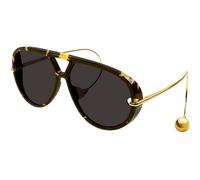 Bottega Veneta BV1273S 005 Woman Sunglasses Acetate Havana Grey Oversize Normal
