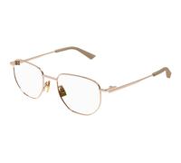 Bottega Veneta BV1301O 003 Unisex Optical frames Metal Gold Transparent Round