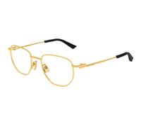 Bottega Veneta BV1301O 004 Unisex Optical frames Metal Gold Transparent Round