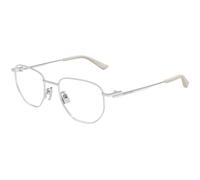 Bottega Veneta BV1301O 005 Unisex Optical frames Metal Silver Transparent Round