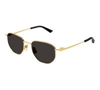 Bottega Veneta BV1301S 001 Unisex Sunglasses Metal Gold Grey Round