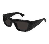 Bottega Veneta Woman BV1303S 001 Sunglasses Injected Black Grey Round