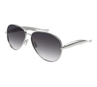 Bottega Veneta BV1305S 008 Unisex Sunglasses Metal Silver Grey Pilot