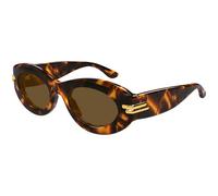 Bottega Veneta BV1322S 002 Woman Sunglasses Acetate Havana Brown Round